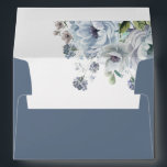 Shades of Grey Dusty Blue Winter Rustic Wedding Envelope<br><div class="desc">Elegant floral winter wedding envelope features elegant grey and icy blue watercolor flower bouquet frosty-hued greenery. Please contact me for any help in customization or if you need any other product with this design.</div>