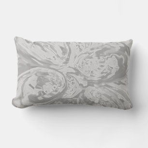 Shades of Grey - Elegant Classic Grey Abstract Art Lumbar Pillow