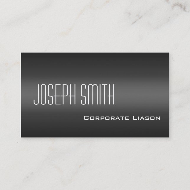 Shades of Grey Modern Standard Business Cards (Front)