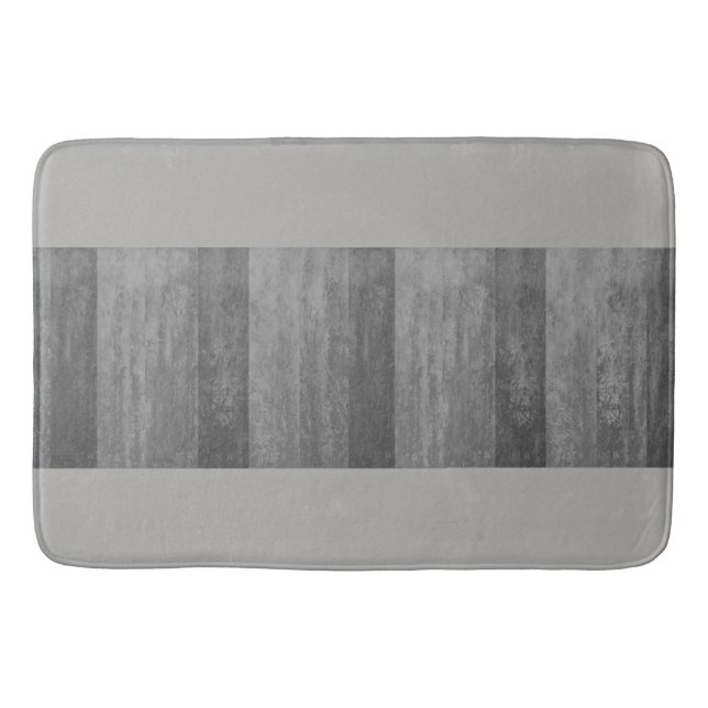 Shades of Grey Ombre Striped Bath Mat (Front)