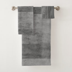 Shades of Grey Ombre Striped Bath Towel Set