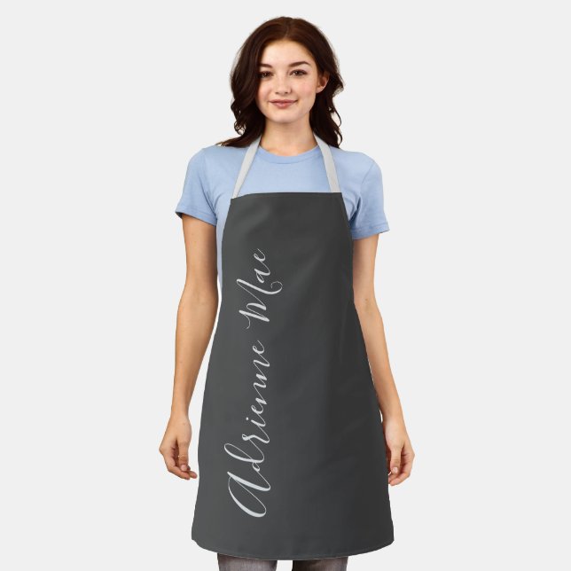 Shades Of Grey Simply Personalized Apron (Worn)