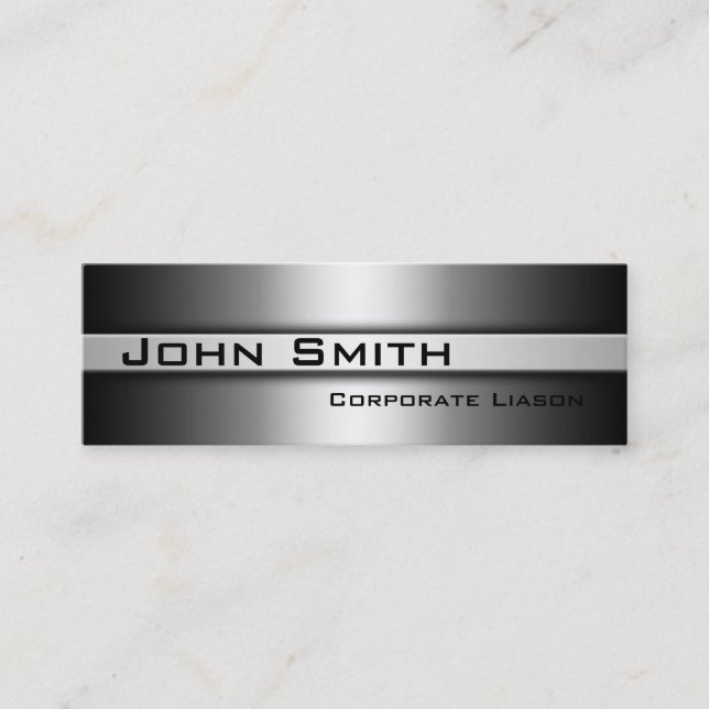 Shades of Grey Skinny Business Cards (Front)