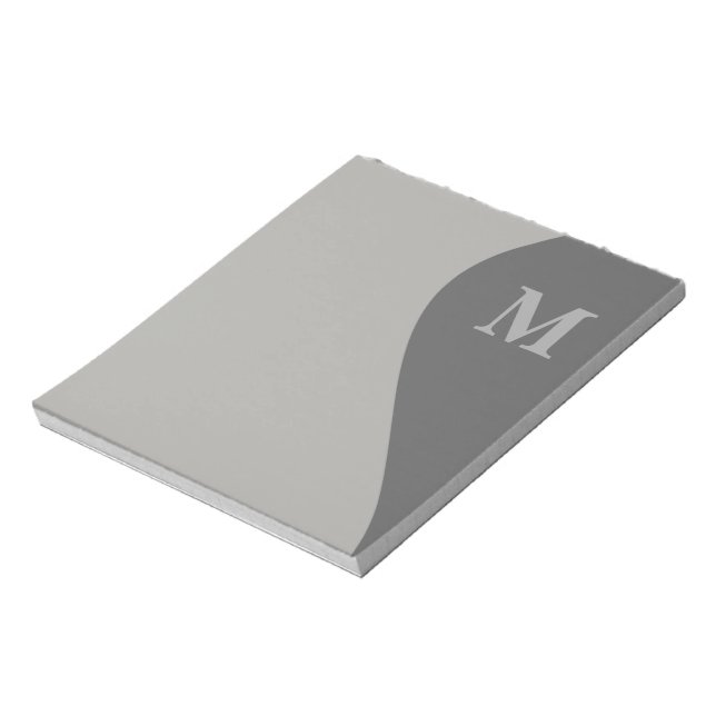 Shades of Grey with Monogram Notepad (Rotated)