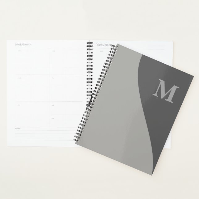 Shades of Grey with Monogram Planner (Display)