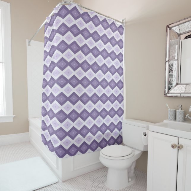 Shades of lavender diamond pattern (In Situ)