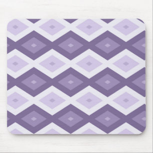 Shades of lavender diamond pattern mouse pad