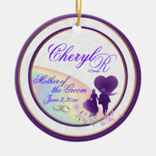 Shades of Lavender Mother of the Groom Keepsake Ceramic Ornament
