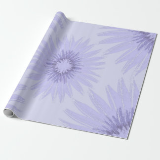 Shades of Lavender Sunflowers Wrapping Paper