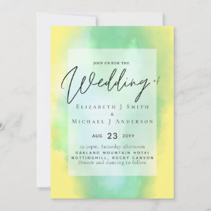 Shades of Lemon Mint Modern Budget Wedding