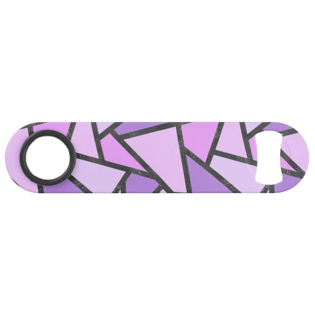 Shades of lilac stained glass pattern bar key (Front (Horizontal))