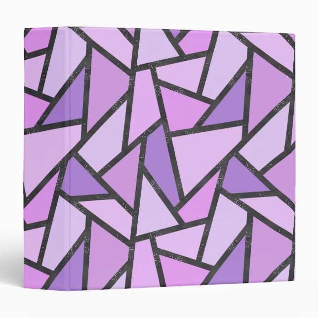 Shades of lilac stained glass pattern binder (Front/Spine)