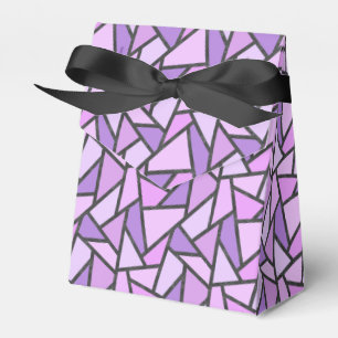 Shades of lilac stained glass pattern favor box