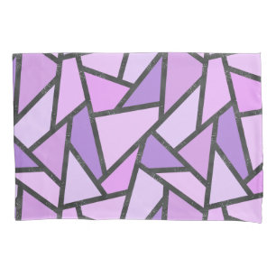 Shades of lilac stained glass pattern pillowcase