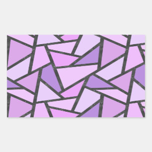Shades of lilac stained glass pattern sticker