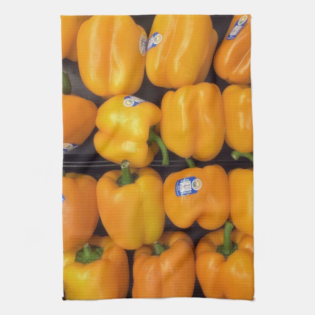 Shades of Mustard Yellow Kitchen Towel (Vertical)