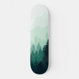 Shades of Nature Mountain Forest Fog Skateboard