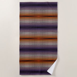 Shades Of Orange And Purple Salty Watercolor Art Beach Towel