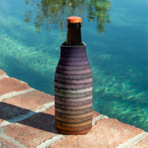 Shades Of Orange And Purple Salty Watercolor Art Bottle Cooler