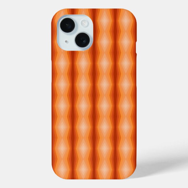 Shades Of Orange Geometric Abstract Art Case-Mate iPhone Case (Back)