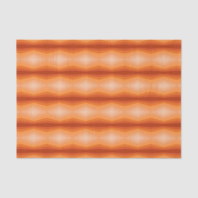 Shades Of Orange Geometric Abstract Art  Tissue Paper (Front)