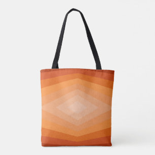 Shades Of Orange Geometric Abstract Art Tote Bag