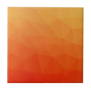 Shades of Orange Glass Tile Mosaic