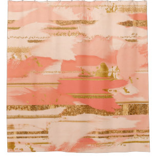 Shades of peach and gold strokes