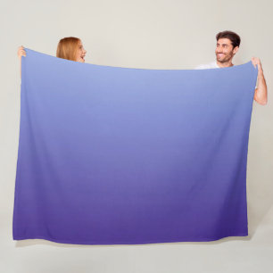 Shades of Periwinkle Violet to Blue Fleece Blanket