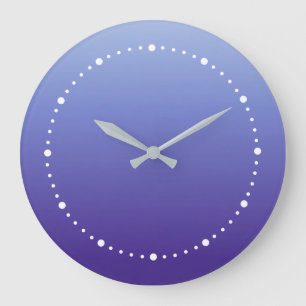 Shades of Periwinkle Violet to Blue Large Clock