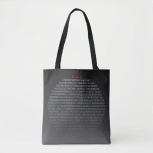 Shades of Pi: More than 750 digits starting 3.14.. Tote Bag