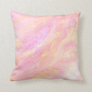 *~* Shades of Pink Abstract Marble Iridescent Throw Pillow