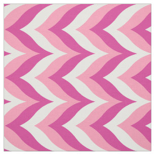 Shades Of Pink And White Zigzag Chevron Pattern Fabric