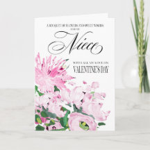 Shades of Pink Bouquet Valentine for Niece