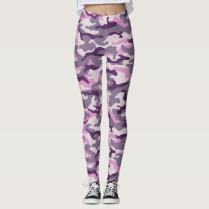Shades of Pink Camouflage Style  Leggings