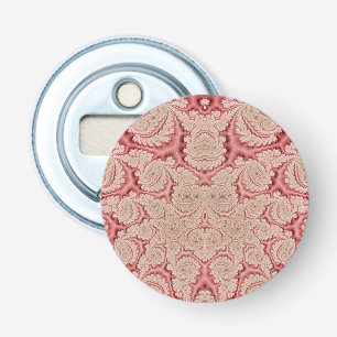 Shades of Pink Coral Tan and Beige 3D Fractal ~  Bottle Opener