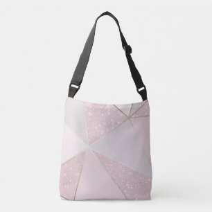 Shades of Pink Geometric Design Crossbody Bag