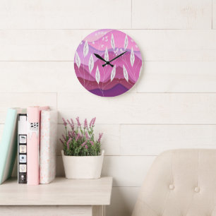 Shades of Pink Nature Wall Clock