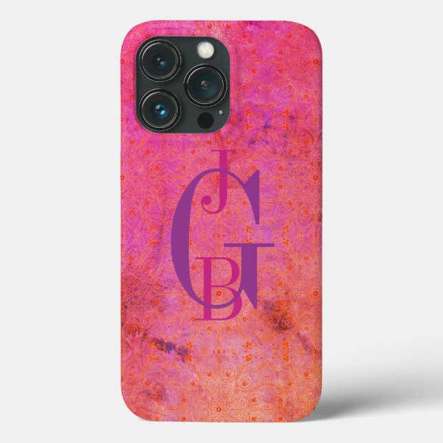 Shades of Pink, Orange, and Purple Ombre Case-Mate iPhone Case (Back)
