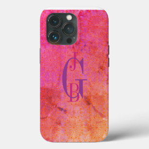Shades of Pink, Orange, and Purple Ombre iPhone 13 Pro Case