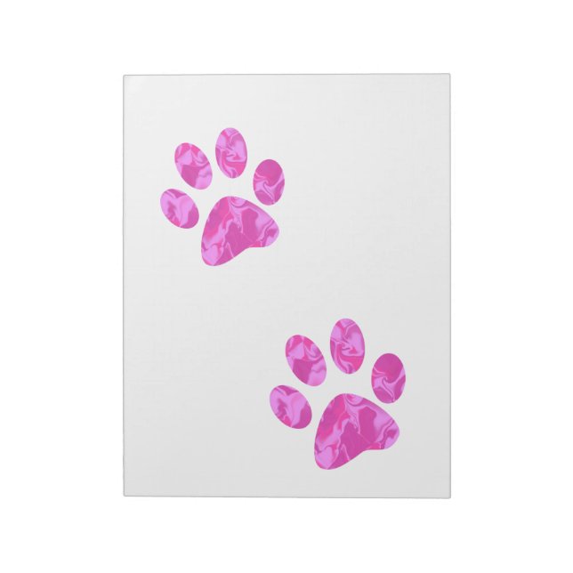 Shades of Pink Paws Notepad (Rotated)