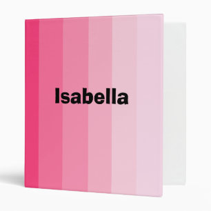 "Shades of Pink" Personalized Binder