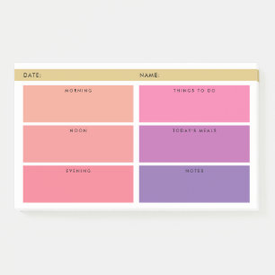 Shades of Pink & Purple Daily Organizer Post-it Notes