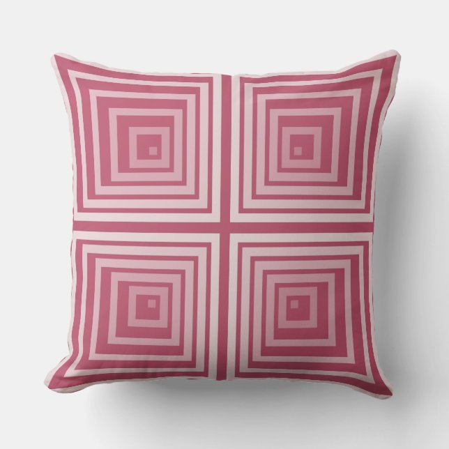 Shades Of Pink Star Form Pattern- Throw Pillow (Front)