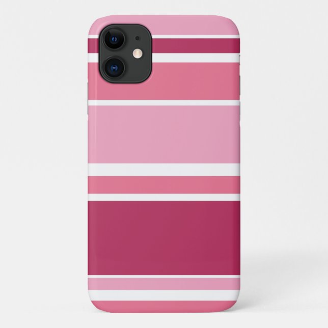 Shades of pink stripes Case-Mate iPhone case (Back)