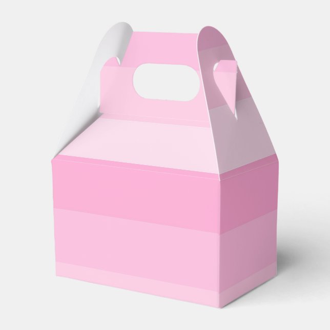 Shades of Pink Stripes Favor Box (Back Side)