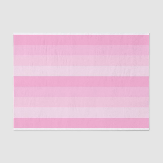 Shades of Pink Stripes Tissue Paper (Front)