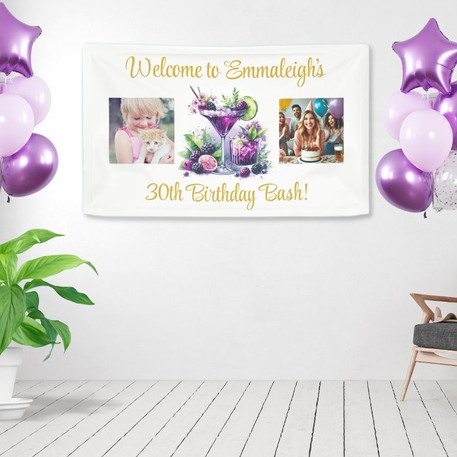 Shades of Purple: A Blue-Violet Birthday Bash Banner (Creator Uploaded)