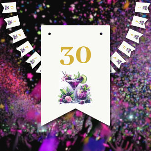 Shades of Purple: A Blue-Violet Birthday Bash Bunting Flags