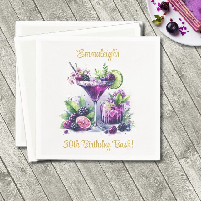 Shades of Purple: A Blue-Violet Birthday Bash Napkin (Creator Uploaded)